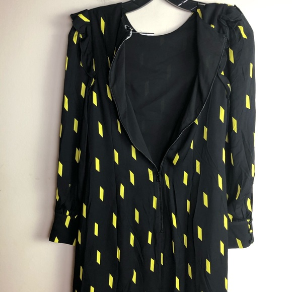 ALICE + OLIVIA NWT Black & yellow Mini dress Size2 - Picture 13 of 16